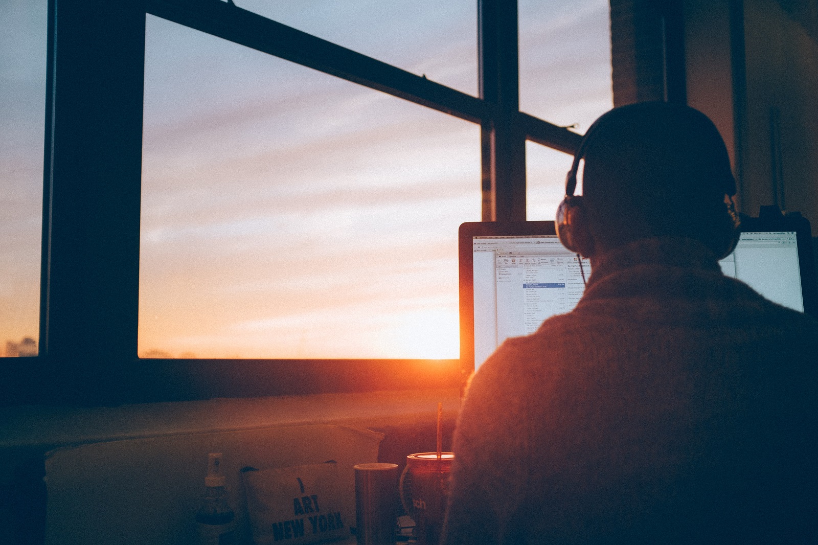 Person using a computer